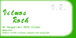 vilmos roth business card